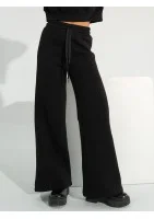 Malle - Black wide sweatpants with strings