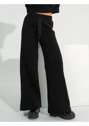 Malle - Black wide sweatpants with strings