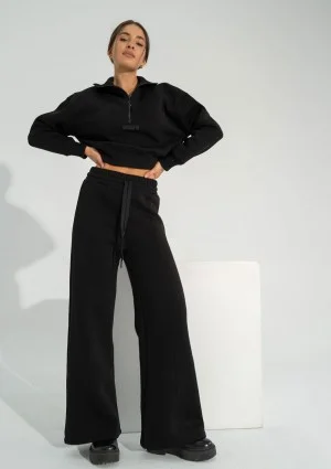 Malle - Black wide sweatpants with strings