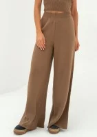 Mebo - Camel brown knitted trousers