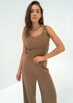 Mebo - Camel brown knitted top