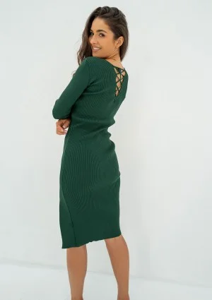 Shila - Green knitted midi dress