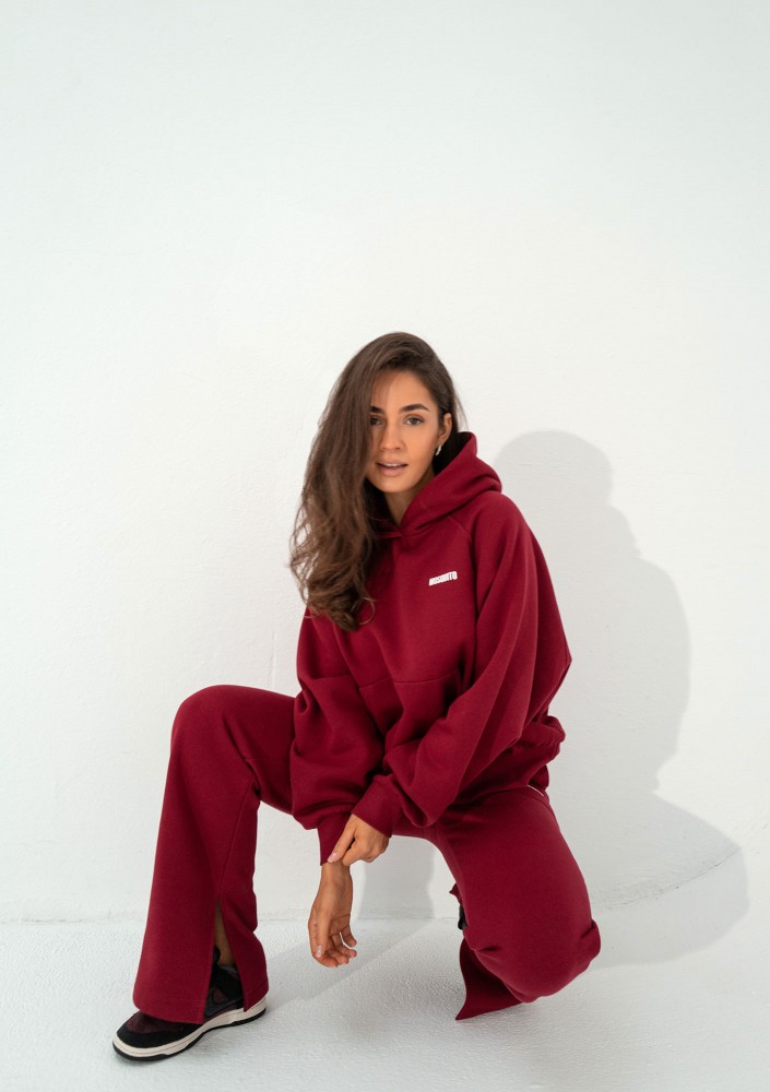 Levi - Bluza z kapturem i kieszenią Cherry Red