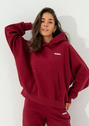 Levi - Bluza z kapturem i kieszenią Cherry Red