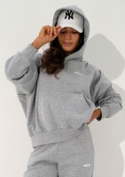 Levi - Melange grey hoodie