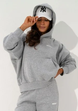 Levi - Melange grey hoodie