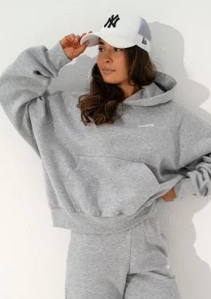 Levi - Melange grey hoodie