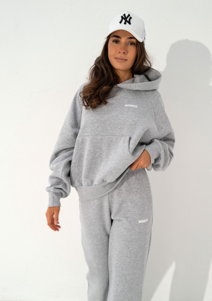 Levi - Melange grey hoodie