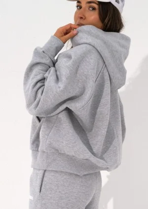 Levi - Melange grey hoodie