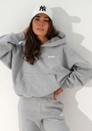 Levi - Melange grey hoodie