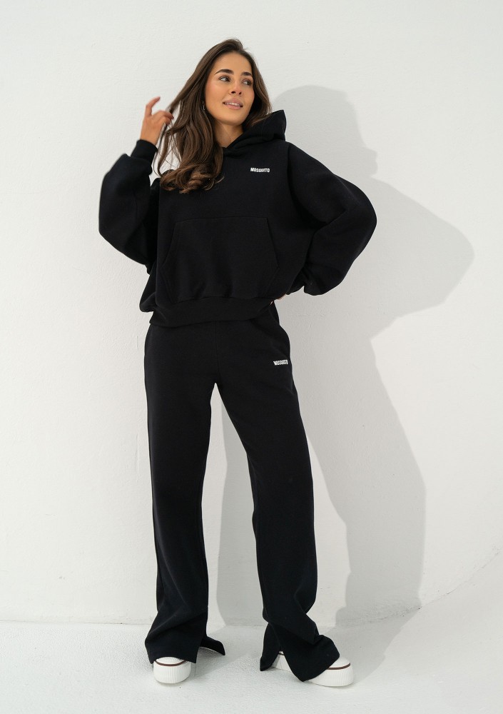 Levi - Bluza z kapturem i kieszenią Black