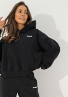Levi - Bluza kangurka z reglanowym rękawem Black