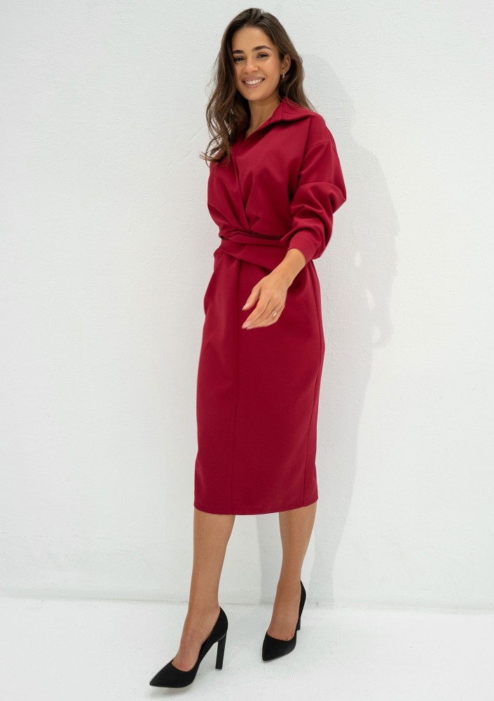 Eloise - Red midi dress