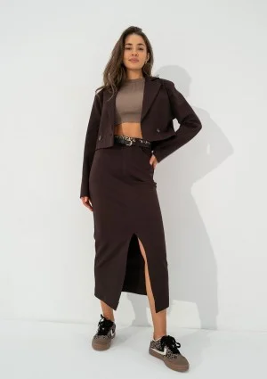 Cora - Short brown blazer