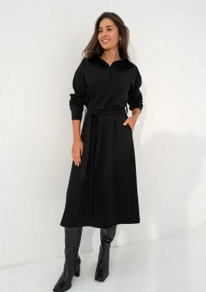 Madeline - Black midi dress