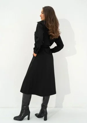 Madeline - Black midi dress