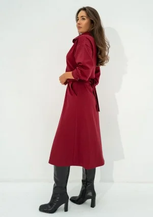 Madeline - Claret midi dress