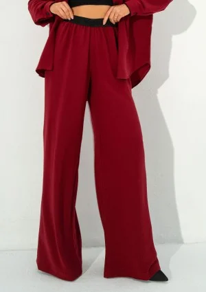 Mori - Loose claret trousers