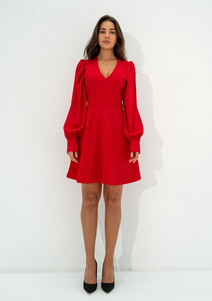 Camilla - Elegancka sukienka mini Czerwona