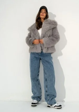 Busca - Grey faux fur jacket