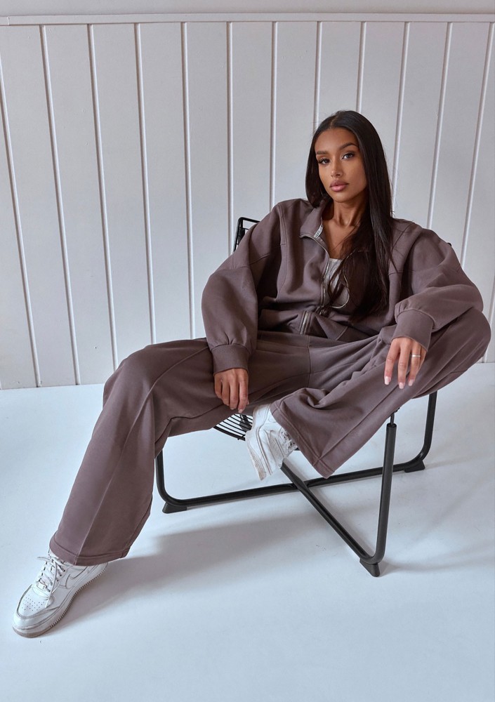 Costa - Savannah tan brown wide sweatpants