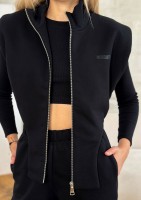 Kolee - Black vest with shoulder pads