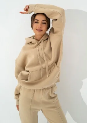 Easy - Beige oversize hoodie