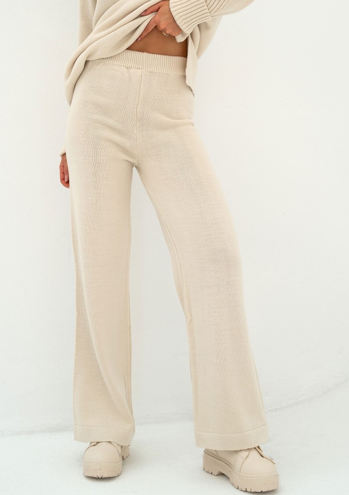 Oudhy - Ecru knitted trousers