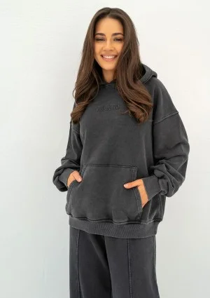 Shadi - Vintage black oversize hoodie