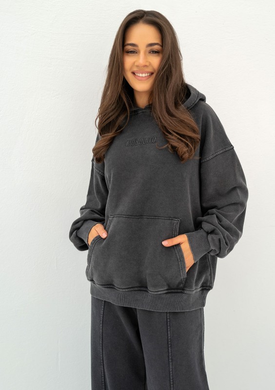 Shadi - Vintage black oversize hoodie