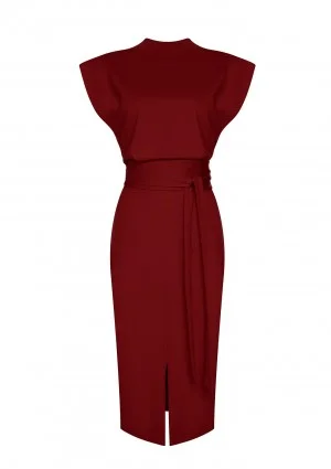 Gemma - Claret midi dress