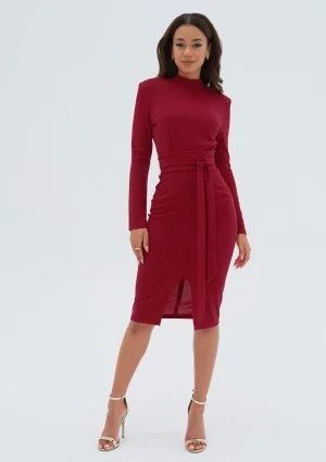 Lucia - Claret midi dress