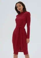 Lucia - Claret midi dress