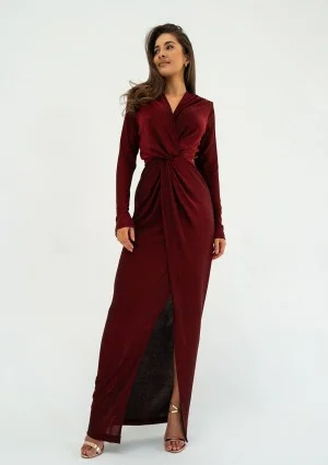 Mayell - Shiny claret maxi dress