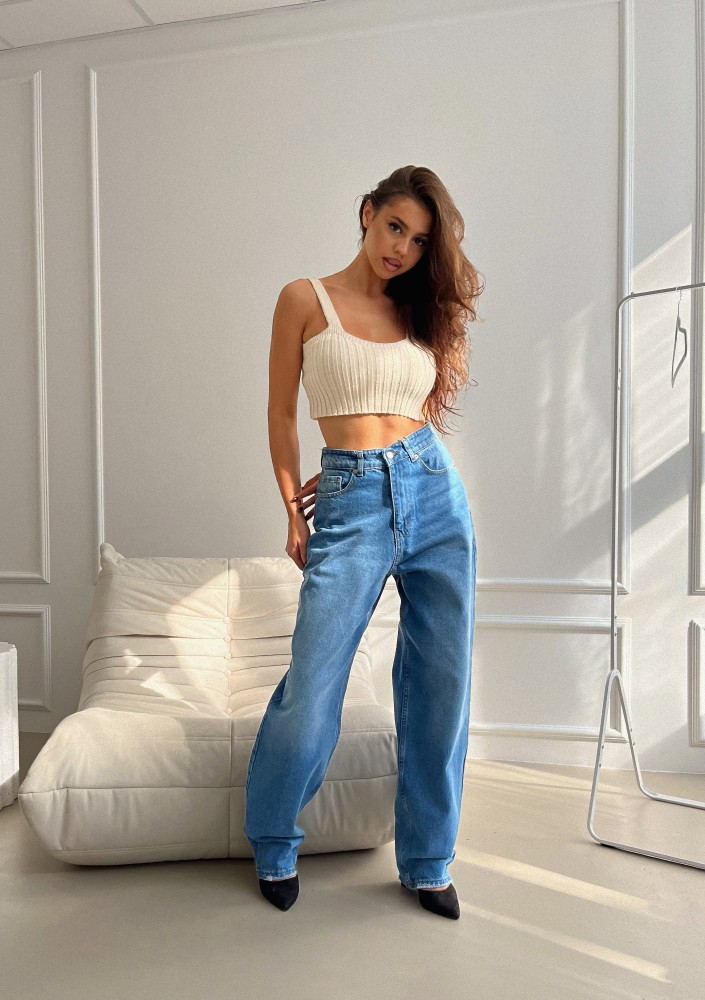 Cuff - Blue baggy jeans