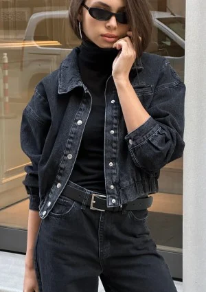 Sari - Black short denim jacket