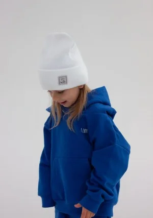 Winter white kids beanie