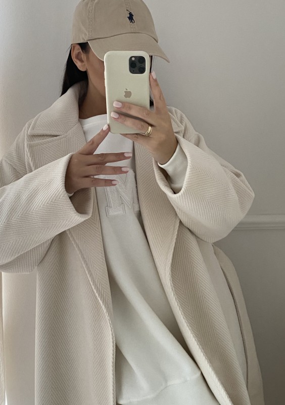 Vibe - Bluza oversize z Logo M Ecru