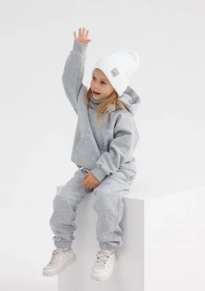 Pure - Grey melange kids hoodie