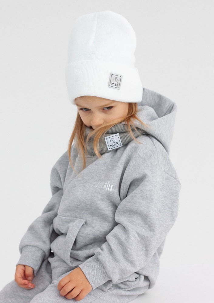 Pure - Grey melange kids hoodie