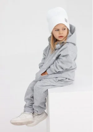 Pure - Grey melange kids hoodie