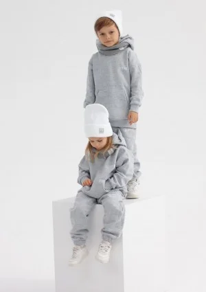 Pure - Bluza dziecięca z kapturem Grey Melange