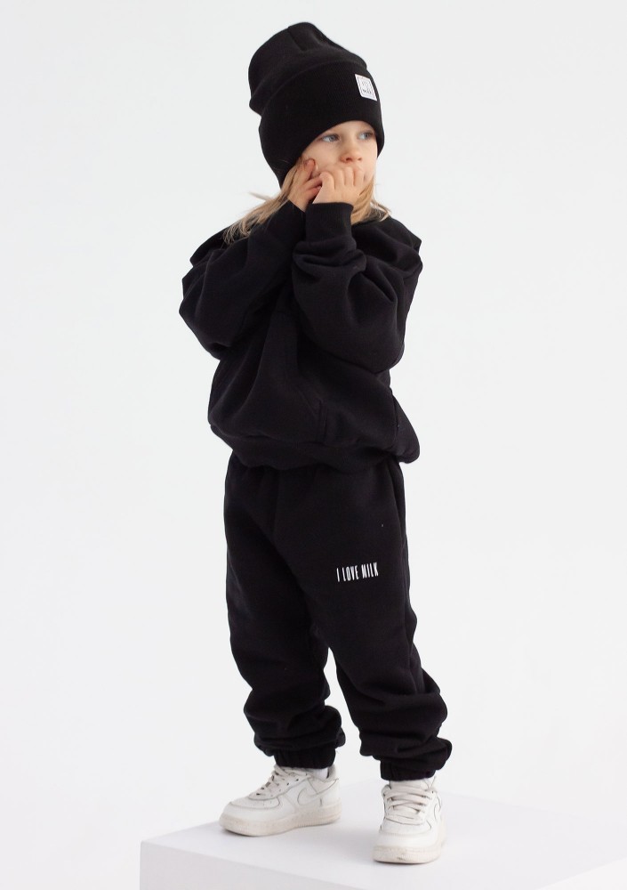 Bluza dziecięca z kapturem Black