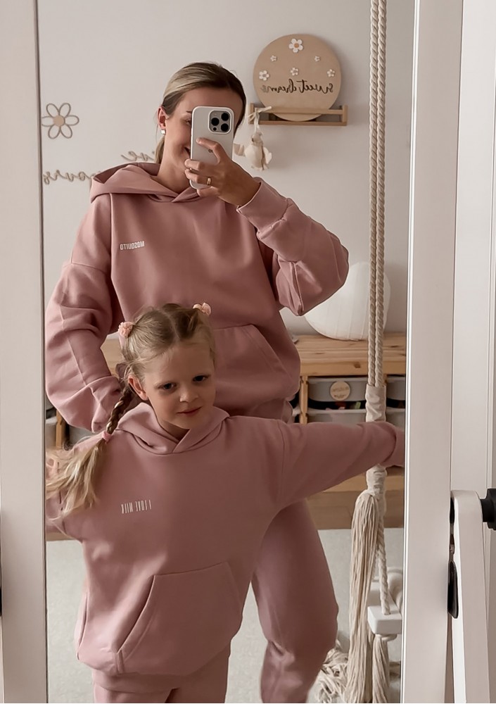 Powder pink kids hoodie