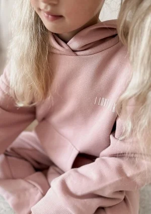 Bluza dziecięca z kapturem Powder Pink