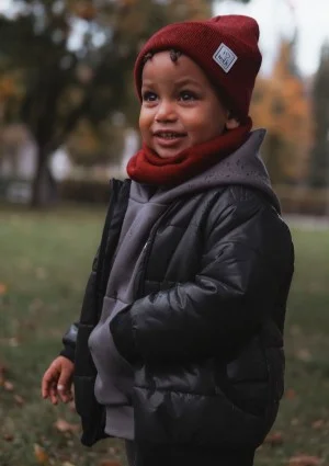 Winter cherry red kids beanie