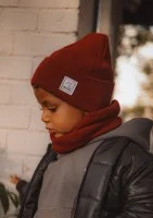 Winter cherry red kids beanie