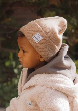 Winter coffee beige kids beanie