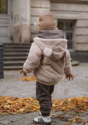 Winter coffee beige kids beanie