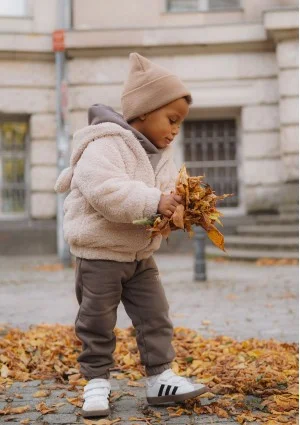 Winter coffee beige kids beanie